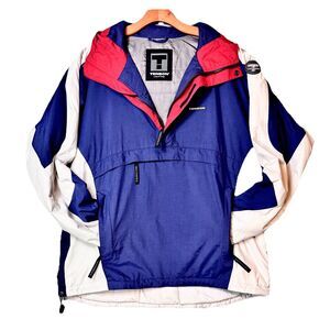 Tenson Men’s Size XL Ski Jacket Pullover 1/4 Zip Navy Blue Quality ￼